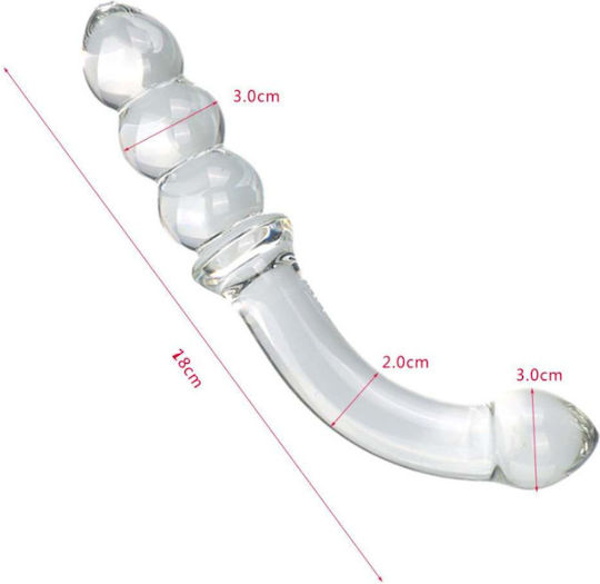 Aph Γυάλινος Δονητής Καμπύλη Curved Glass Dildo Tg-020-3