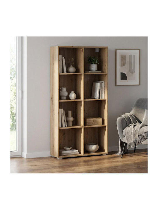 Smart 8p Bookcase Floor Wooden Brown 74x25x146cm