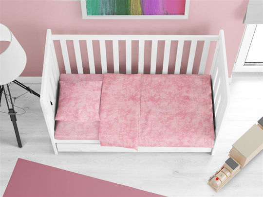 Dimcol Bettdecke Für Krippe Baumwolle Rosa Beige 120x160cm