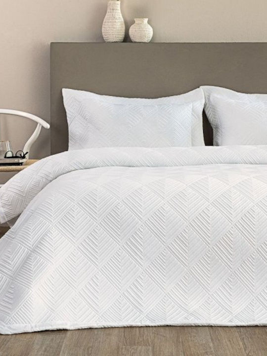 Palamaiki Luxury Bridal Quilt Set King Size with 2 Pillowcases 240x260cm