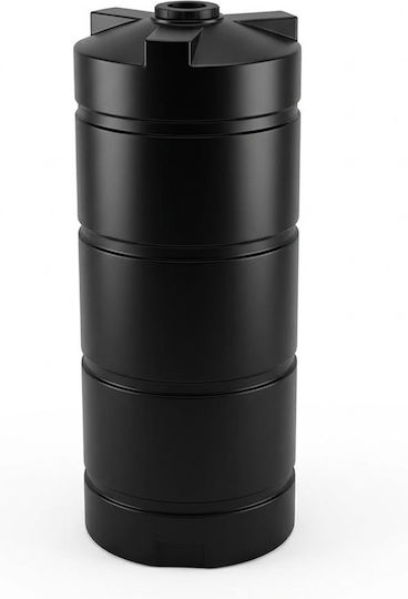 Rotogran Vertical Cylindrical Plastic Storage Tank 1500lt for Water / Petroleum Black