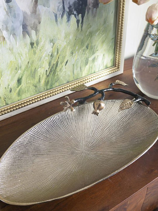 Artekko Noble Decorative Platter Metallic Gold 43.2x26.7x7.6cm