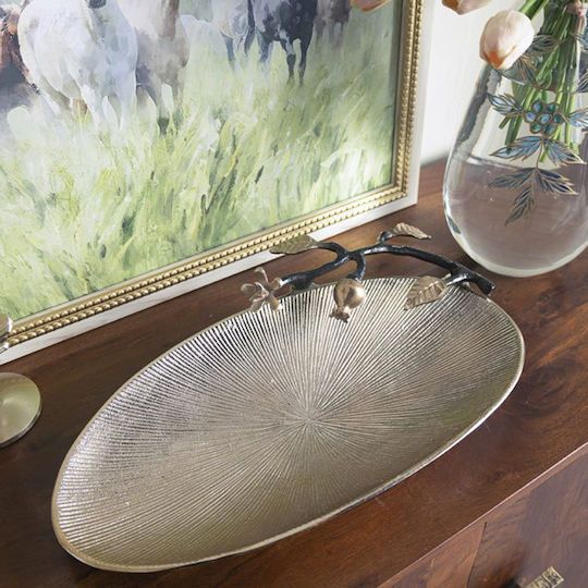 Artekko Noble Decorative Platter Metallic Gold 43.2x26.7x7.6cm