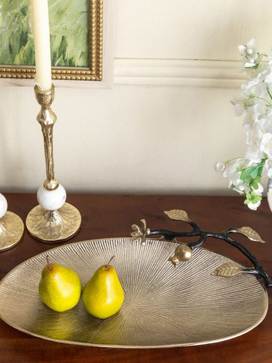 Artekko Noble Decorative Platter Metallic Gold 43.2x26.7x7.6cm