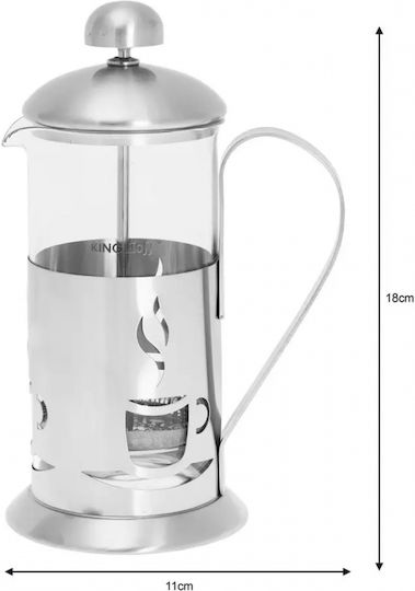 KING Hoff Manual Filter Coffee Maker Stainless Steel Silver 350ml