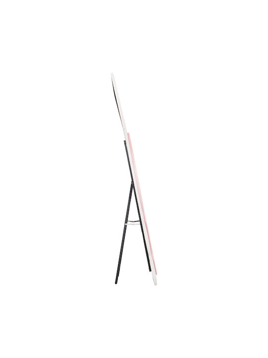 Oglindă de Podea pentru Copii Fb94489.01 MDF Roz & Alb-Negru Suport 80x162cm