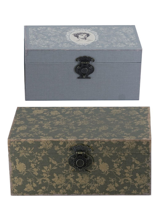 Artekko Set Dekorative Boxen Hölzernes 2 Stück