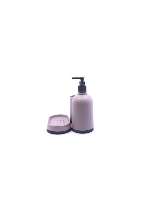 Cyclops Plastic Bathroom Accessory Set Taupe 3pcs
