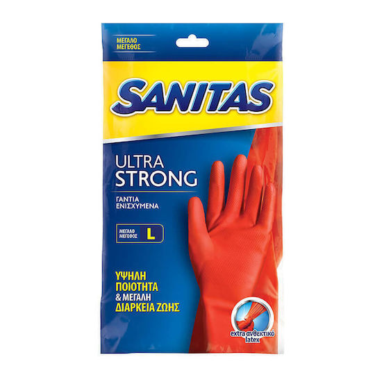Sanitas Oven Gloves Latex Large Red 1pcs