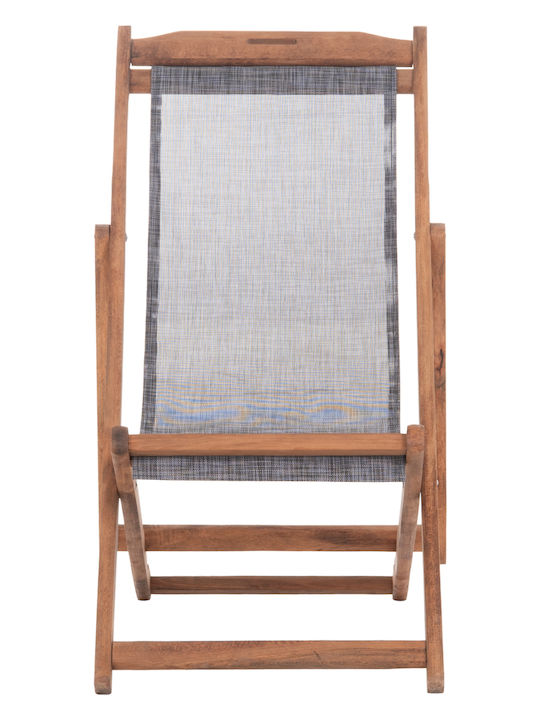 Deckchair Limnos Wooden Gray 55.5x97x82cm