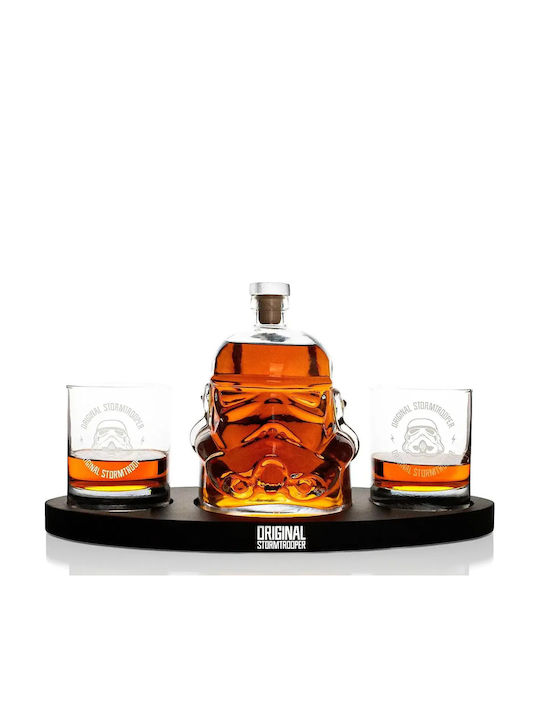 Thumbs Up Stormtrooper Liqueur Serving Decanter with Stopper and Glasses Transparent 750ml