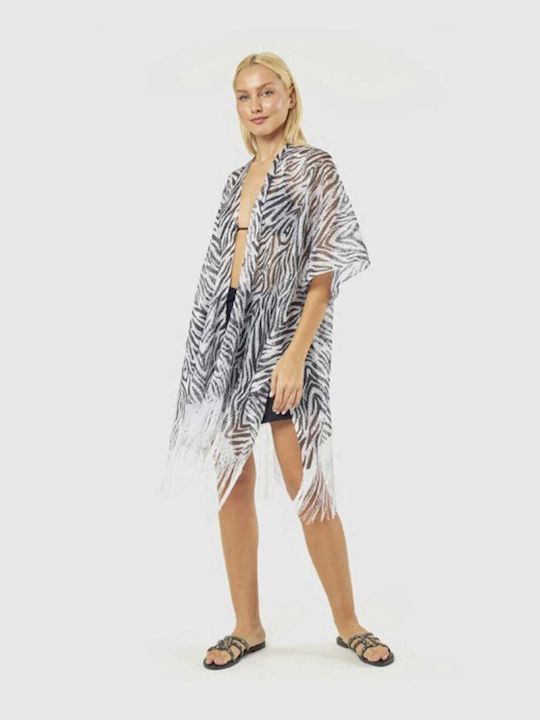 Verde Damen Kaftan Bademode Silber