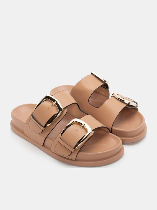 Women's Flat Sandals Flatforms Beige