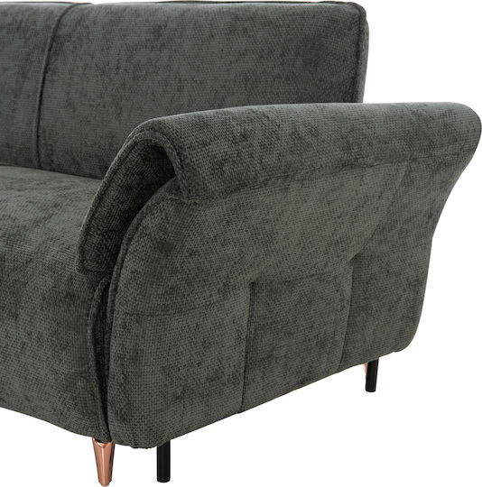 Mailo Corner Sofa Bed with Reversible Angle Green 300x145x80cm