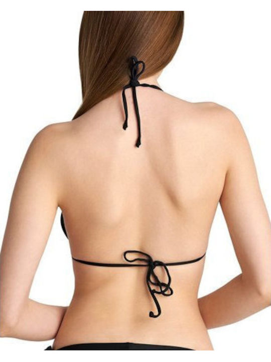 Padded Triangle Bikini Top Black