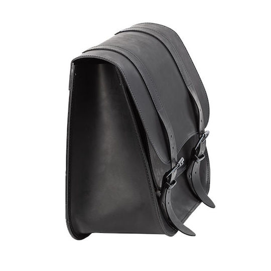 Ledrie Postman Motorcycle Side Case Leather 30lt in Black Colour