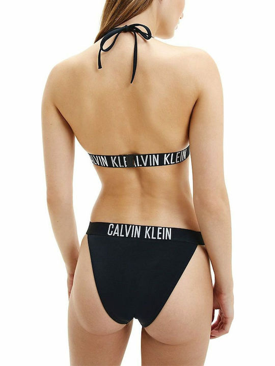 Padded Triangle Bikini Top with Adjustable Straps Black