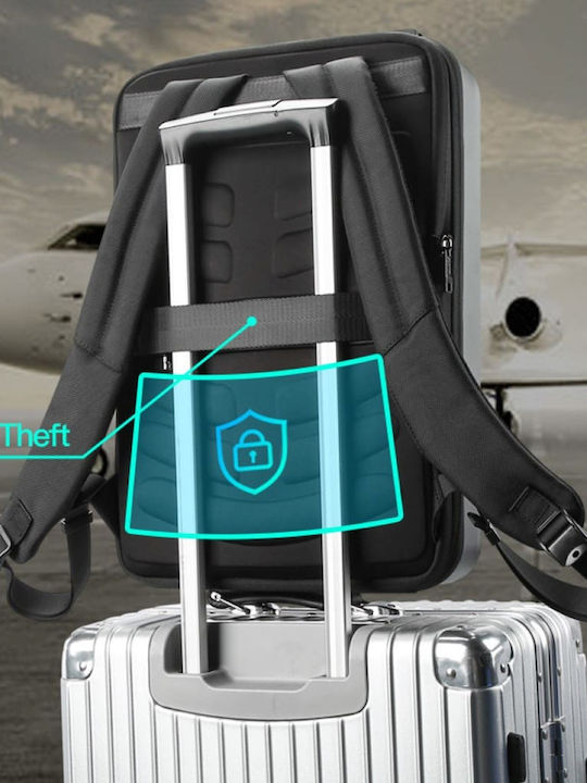 Bopai Αδιάβροχη Τσάντα Πλάτης για Laptop 17.3" με Θύρα USB σε Γκρι χρώμα 61-93319A-GRAY