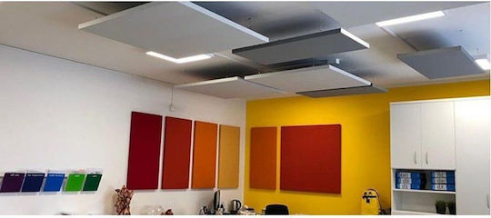 Ηχοαπορροφητικό Πάνελ (4τμχ) 100cm x 100cm x 40mm σε Λευκό Χρώμα