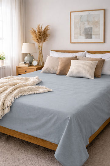 Fan Europe Bettlaken Für Einzelbett 140x200cm Grau