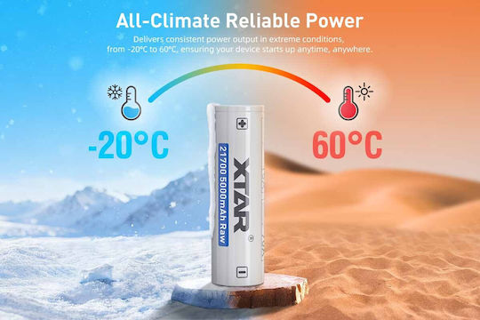 XTAR Rechargeable Battery 21700 Li-ion 5000mAh 3.6V