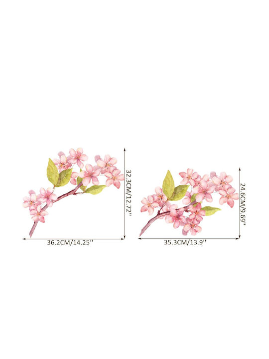 Decorative Self-adhesive Window Stickers Flower Pattern 2pcs