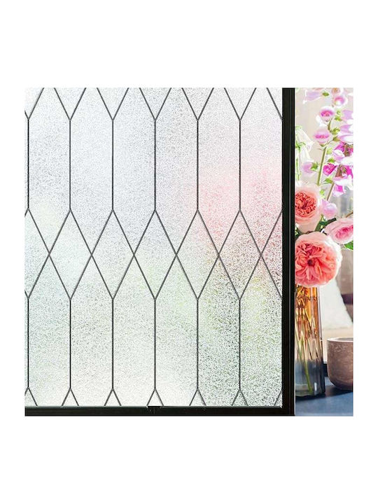 Opaque Self-adhesive Window Film 44.5x300cm Moroccan Lines