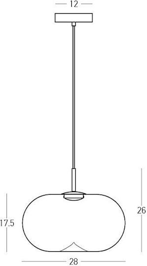 Zambelis Lights Κρεμαστό Φωτιστικό Καφέ LED με Θερμό Λευκό Φως 28x28εκ.
