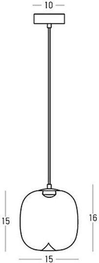 Zambelis Lights Zambelis Lights Grey LED Ceiling Light with Warm White Light 15x15cm
