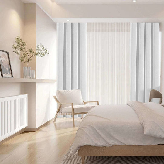 Set Perdele Opace Cu Capse Bej 140x260cm