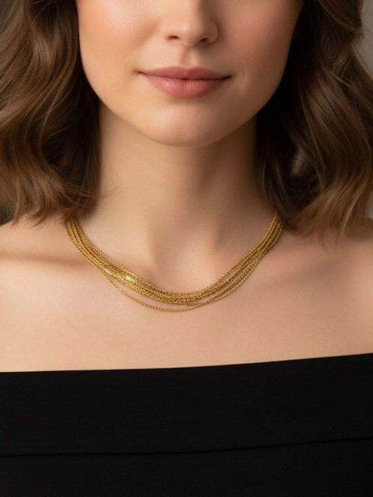 Callajewels Halsband aus Vergoldetem Stahl