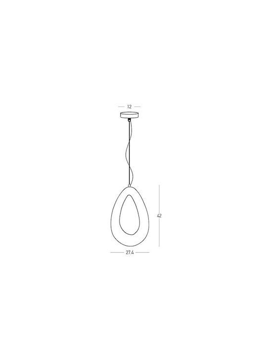 Zambelis Lights White Ceiling Light with G9 Socket 27.4x42cm