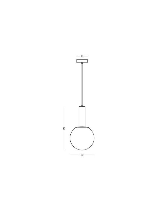 Zambelis Lights Green Ceiling Light with E27 Socket 20x20cm