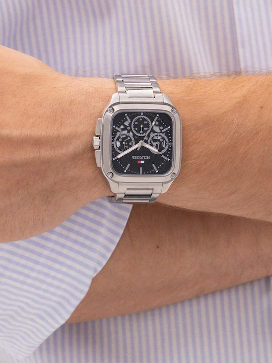 Tommy Hilfiger Herald Men's Battery Watch with Silver Metal Bracelet