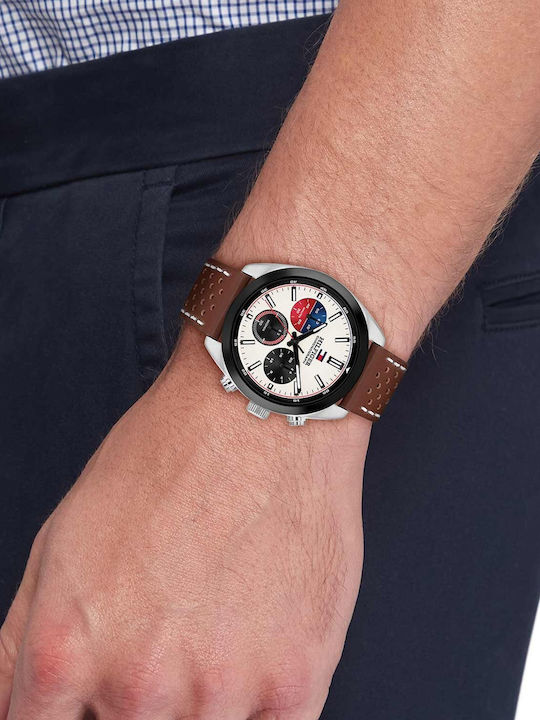 Tommy Hilfiger Hudson Ρολόι Μπαταρίας με Δερμάτινο Λουράκι