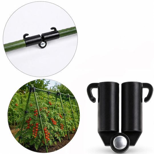 Gartenzaunbedarf aus Kunststoff 10 Stück Schwarz