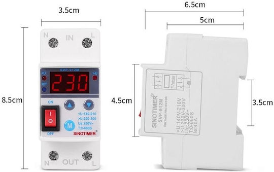 Sinotimer Aparat de Măsură pentru Panou Electric Digital Monofazat