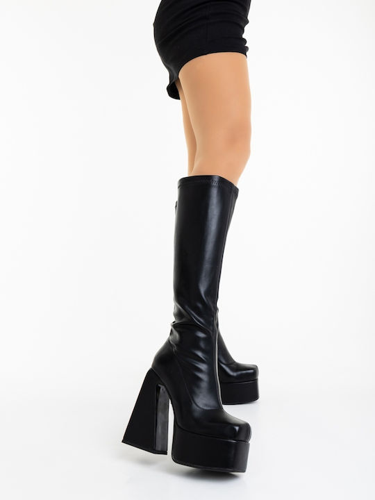 Damenstiefel mit Hohem Absatz Schwarz