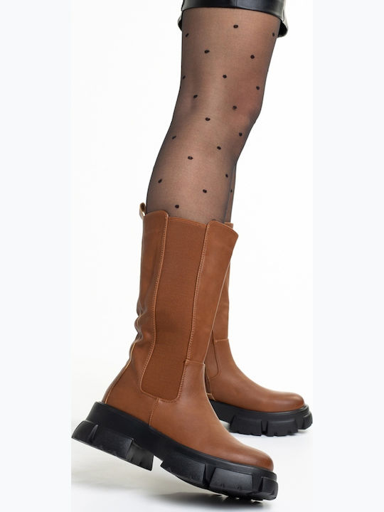 Damenstiefel mit Pelz Braune