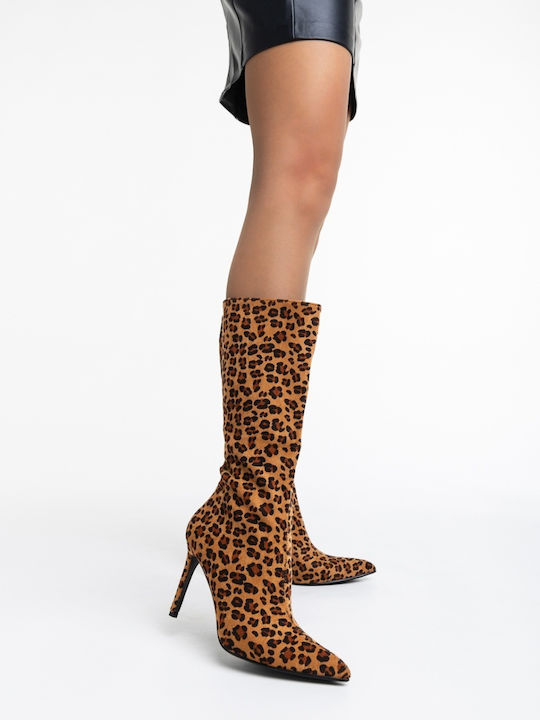 Damenstiefel mit Hohem Absatz Braune
