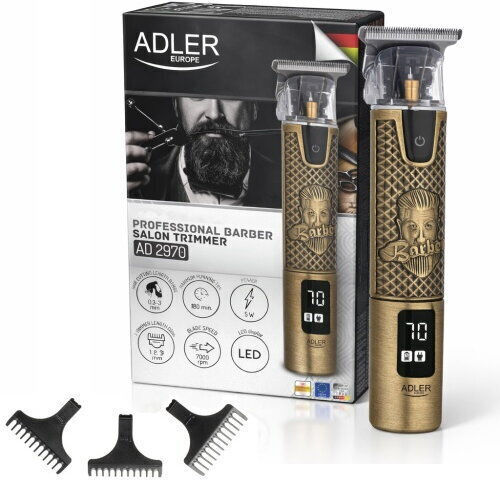Adler Професионална Машинка за Подстригване Черна AD 2970