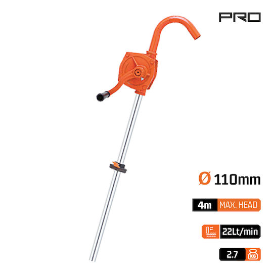 Nakayama Metallic Hand Oil Pump Orange