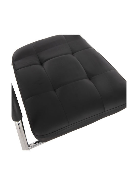 Visitor Chair with Arms Μαύρη 54x52x87cm
