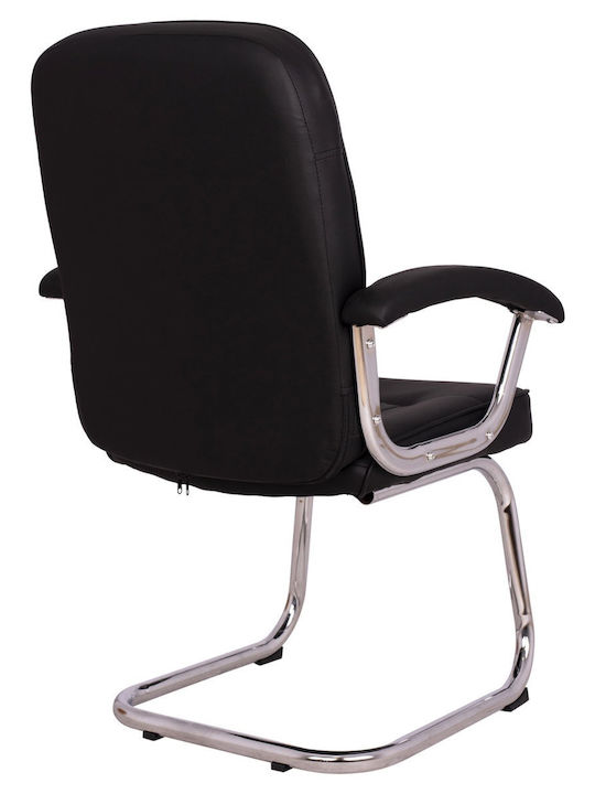 Visitor Armchair Μαύρη 61.5x62x98cm