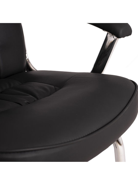 Visitor Armchair Μαύρη 61.5x62x98cm