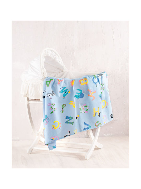 Rythmos Baby Duvet Cover Set with Pillowcase Blue 110x160cm