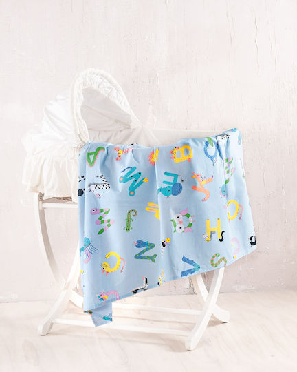 Rythmos Baby Duvet Cover Set with Pillowcase Blue 110x160cm
