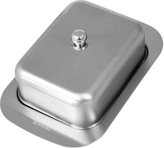 Zokura Metallic Gray Butter Dish