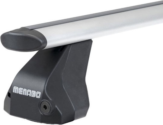 Menabo Complete Set Car Roof Bars Aluminum Omega Plus M 112 Cm Silver Ford Fusion 5 Doors 2002>2012 2 Pcs 9780 Mb+14720 Mb Mp.fo.14720/mb-omgps-14
