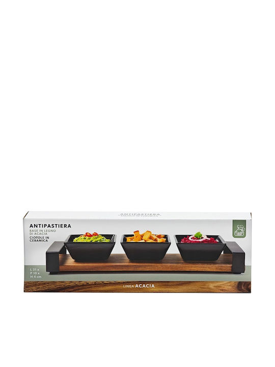 Gusto Casa Ορντεβιέρα 3 Θέσεων με Βάση Μαύρη Π31xΜ10cm